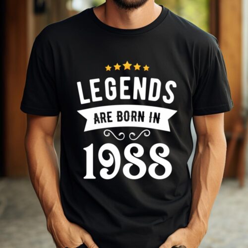 Tricou Personalizat Legends are born in 1988 MODEL2