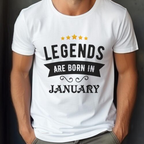 Tricou Personalizat Legends are born in January MODEL 2_tricou12