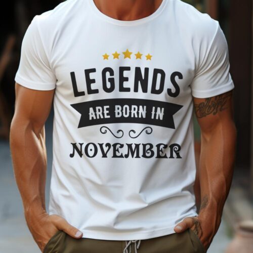 Tricou Personalizat Legends are born in NOVEMBER MODEL2_tricou6