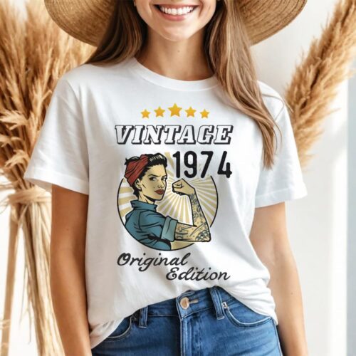 Tricou Personalizat Vintage 1974 Original Edition