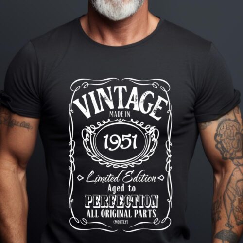 Tricou Personalizat Vintage Made In 1951 Aged to Perfection