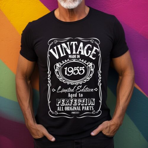 Tricou Personalizat Vintage Made In 1955 Aged to Perfection