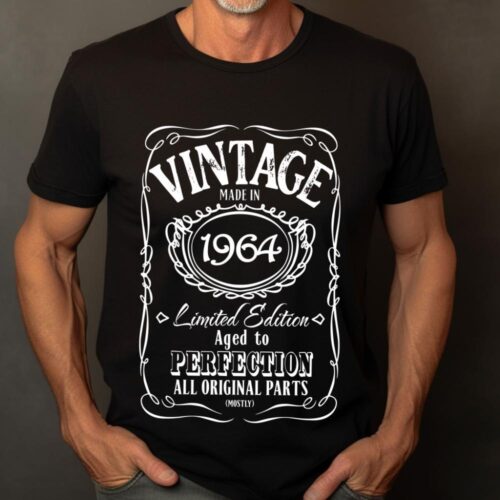 Tricou Personalizat Vintage Made In 1964 Aged to Perfection