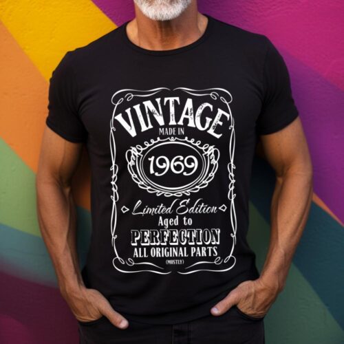 Tricou Personalizat Vintage Made In 1969 Aged to Perfection