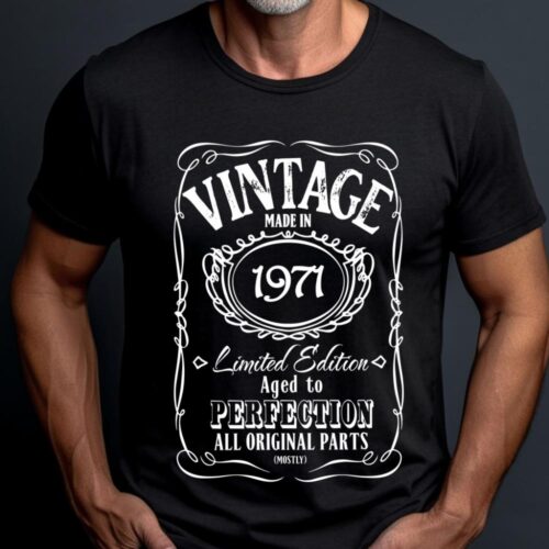Tricou Personalizat Vintage Made In 1971 Aged to Perfection