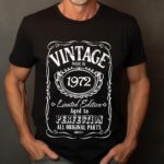 Tricou Personalizat Vintage Made In 1972 Aged to Perfection