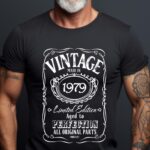Tricou Personalizat Vintage Made In 1979 Aged to Perfection