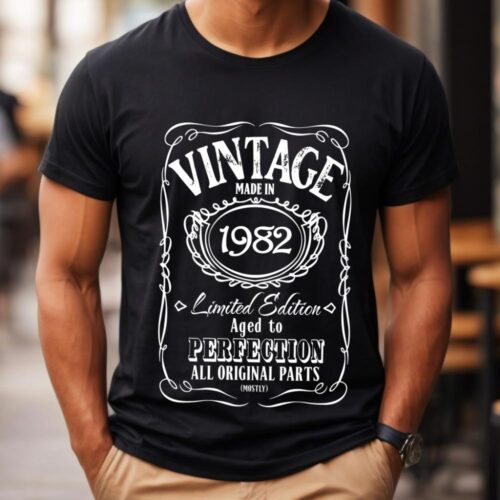 Tricou Personalizat Vintage Made In 1982 Aged to Perfection