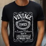 Tricou Personalizat Vintage Made In 1983 Aged to Perfection