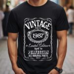 Tricou Personalizat Vintage Made In 1987 Aged to Perfection