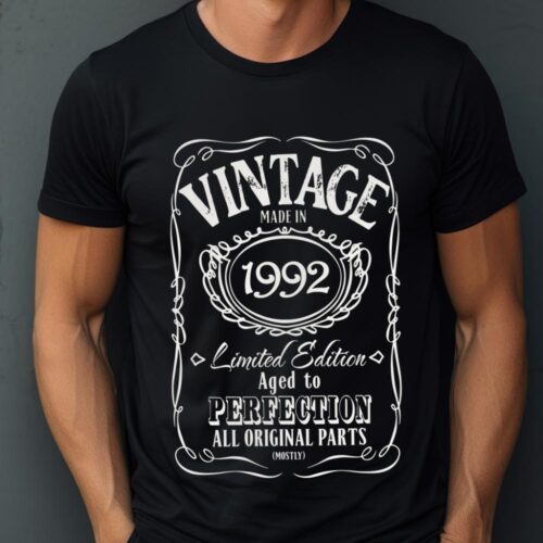 Tricou Personalizat Vintage Made In 1992 Aged to Perfection