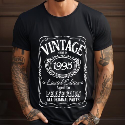 Tricou Personalizat Vintage Made In 1995 Aged to Perfection