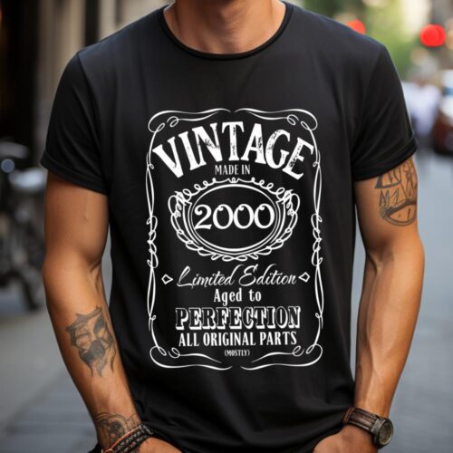 Tricou Personalizat Vintage Made In 2000 Aged to Perfection