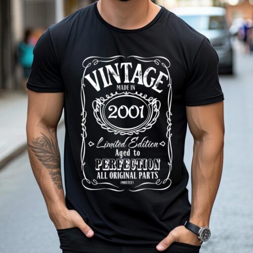 Tricou Personalizat Vintage Made In 2001 Aged to Perfection