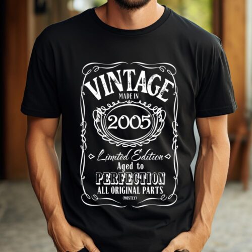 Tricou Personalizat Vintage Made In 2005 Aged to Perfection