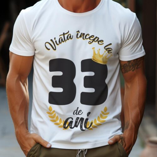 tricou viata incepe la 33 de ani model 2