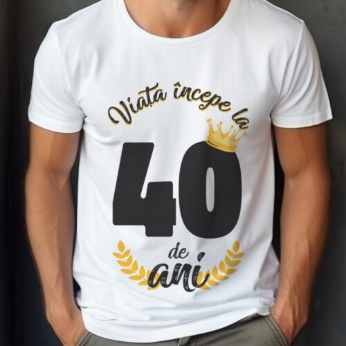 tricou viata incepe la 40 de ani model 2