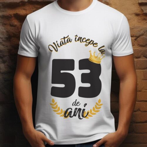 tricou viata incepe la 53 de ani model 2