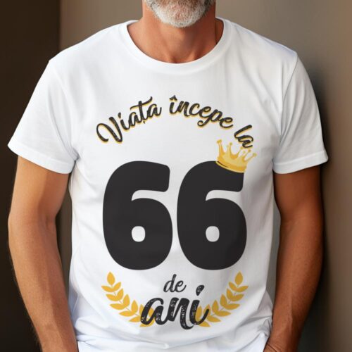 tricou viata incepe la 66 de ani model 2