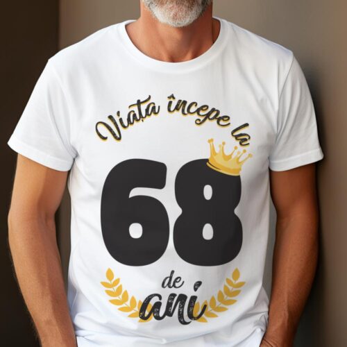 tricou viata incepe la 68 de ani model 2