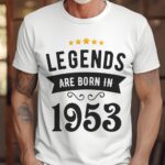 Tricou Personalizat Legends are born in 1953