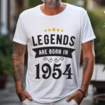 Tricou Personalizat Legends are born in 1954