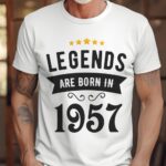 Tricou Personalizat Legends are born in 1957