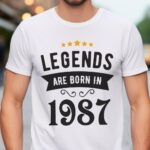 Tricou Personalizat Legends are born in 1987