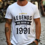 Tricou Personalizat Legends are born in 1991