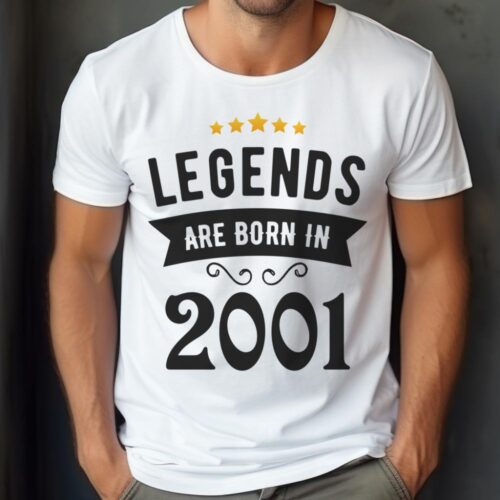 Tricou Personalizat Legends are born in 2001 MODEL2_tricou2_new