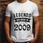 Tricou Personalizat Legends are born in 2009
