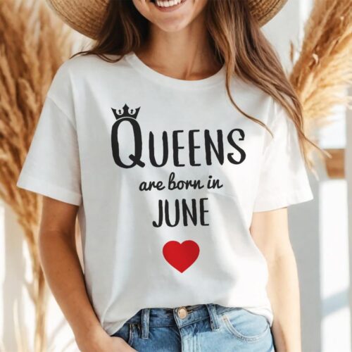 Tricou Personalizat Queens are born in june_tricou dama alb 20