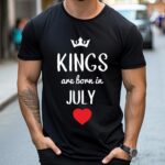 Tricou Kings are born in July