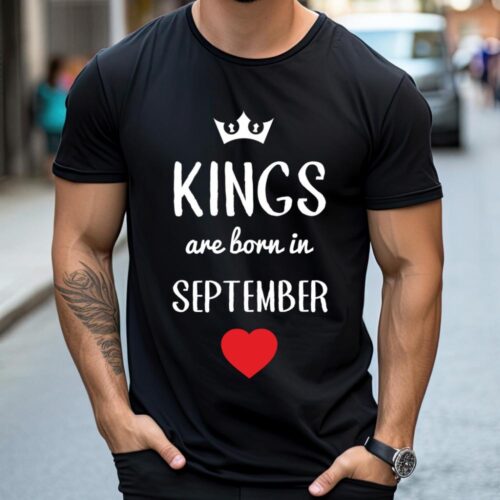 Tricou Personalizat kings are born in SEPTEMBER_tricou13