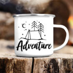 Cana metalica emailata personalizata Adventure