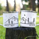 Cana metalica emailata personalizata Camping, M/2086
