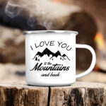 Cana metalica emailata personalizata Mountains, M/2076