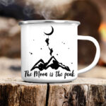 Cana metalica emailata personalizata The moon, M/2075