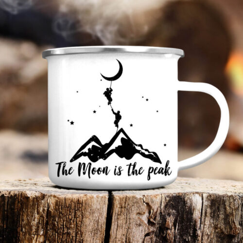 Cana metalica emailata personalizata "The moon"
