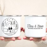 Cana metalica  personalizata pentru cuplu M/2020