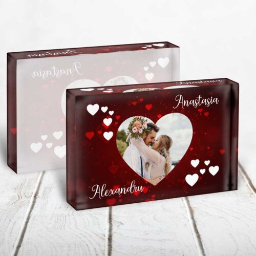 Cristal Personalizat Cadou Cuplu