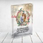 Cristal Personalizat Craciun Fericit cu poza