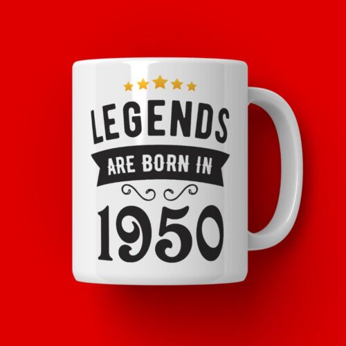 Cana Personalizata Legends are born in 1950 MODEL2