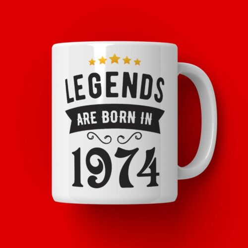 Cana Personalizata Legends are born in 1974 MODEL2