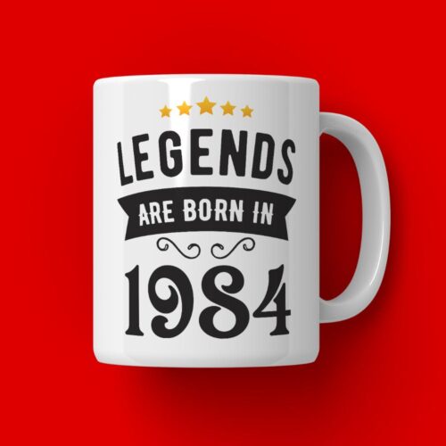 Cana Personalizata Legends are born in 1984 MODEL2