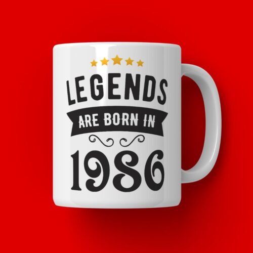 Cana Personalizata Legends are born in 1986 MODEL2