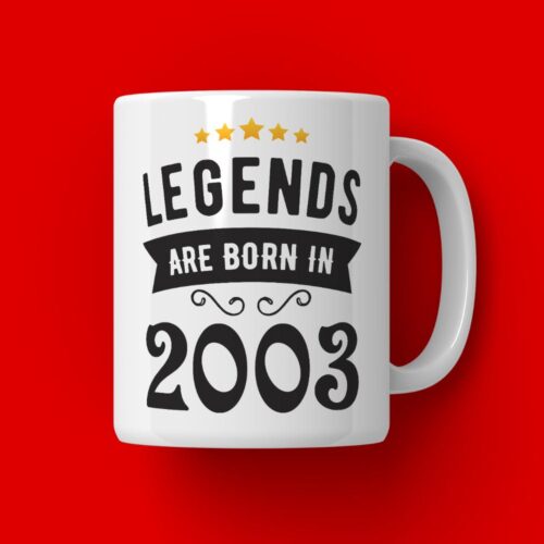 Cana Personalizata Legends are born in 2003 MODEL2