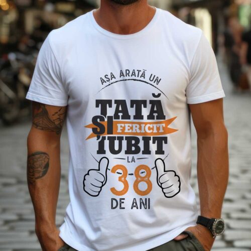 Tricou Așa Arata Un Tată fericit și iubit la 38 de ani