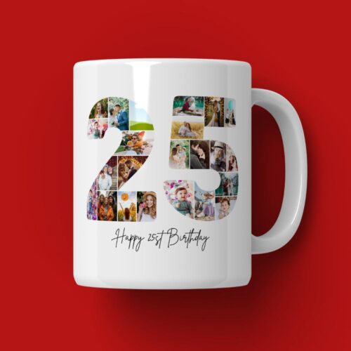 Cană Personalizată Colaj Aniversare 25 de ani