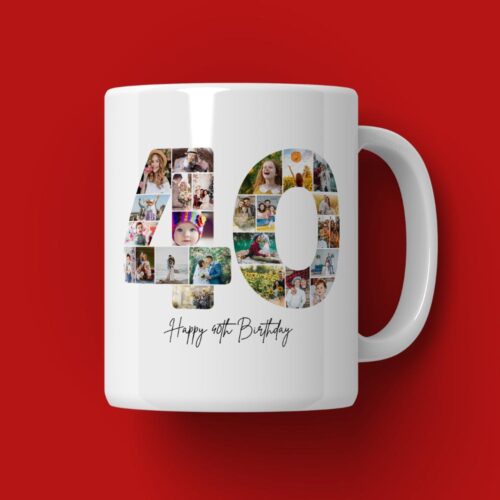 Cană Personalizată Colaj Aniversare 40 de ani